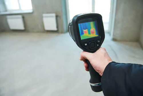 Contractor conducting infrared inspection