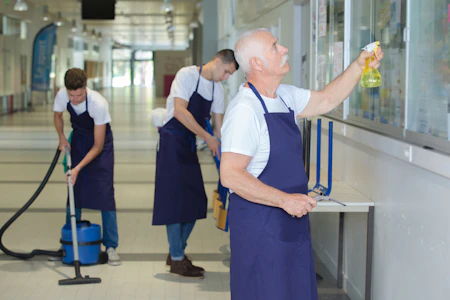 Custodians cleaning a school Get the Precise School Custodial Services that You Need